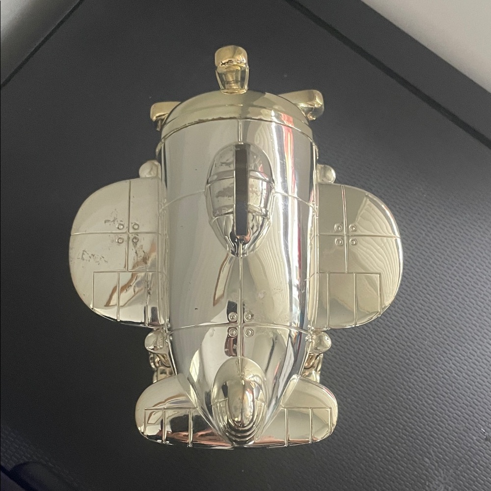 Reed & Barton Silver plated Airplane coin bank - Picture 5 of 12